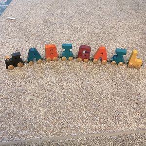 Wooden Magnetic Painted Name Train - Abigail
